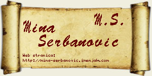 Mina Šerbanović vizit kartica